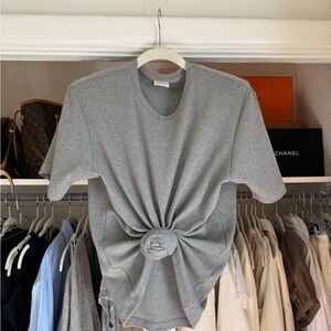 Magda Butrym Gray Knotted T-Shirt